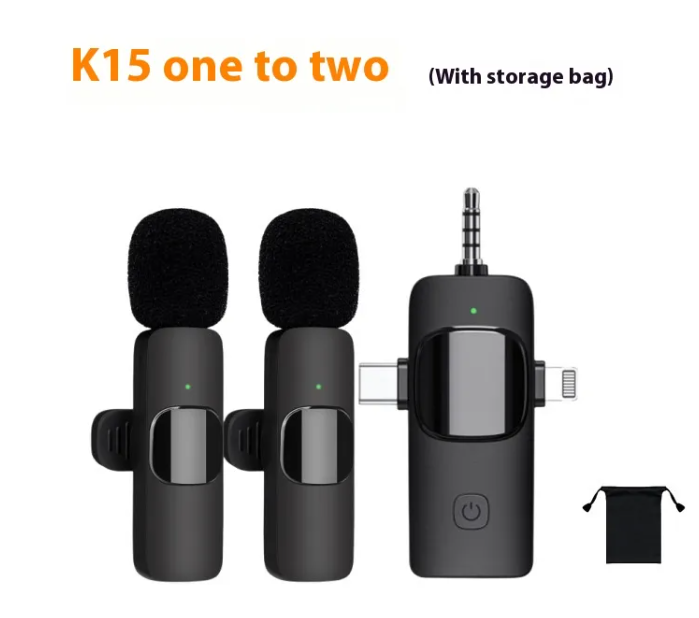 Chrome Wireless Clip Mic — 3-in-1